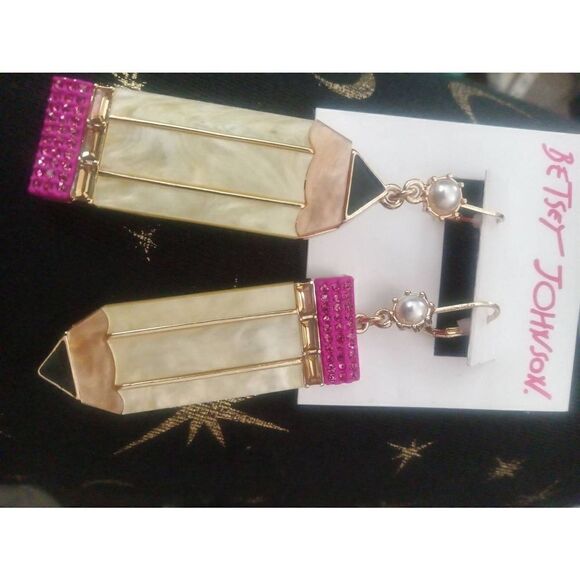 Betsey Johnson Jewelry - NWT BETSEY JOHNSON PENCIL EARRINGS